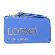 Pre-owned Leather wallets Loewe Pre-owned , Blue , Dames