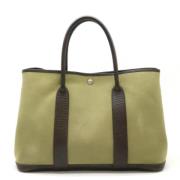 Pre-owned Leather handbags Hermès Vintage , Green , Dames