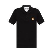 Katoenen poloshirt Moschino , Black , Heren