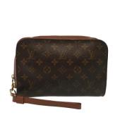 Pre-owned Canvas clutches Louis Vuitton Vintage , Brown , Dames