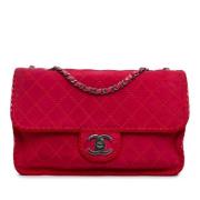 Pre-owned Suede shoulder-bags Chanel Vintage , Red , Dames