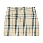 Rok met ruitpatroon Burberry , Beige , Dames