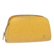 Pre-owned Leather handbags Louis Vuitton Vintage , Yellow , Dames