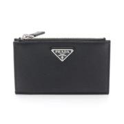 Pre-owned Leather wallets Prada Vintage , Black , Dames