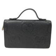 Pre-owned Leather wallets Gucci Vintage , Black , Dames