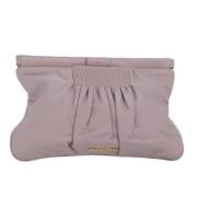 Pre-owned Leather clutches Miu Miu Pre-owned , Pink , Dames