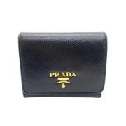 Pre-owned Leather wallets Prada Vintage , Black , Dames