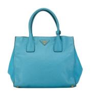 Pre-owned Leather prada-bags Prada Vintage , Blue , Dames