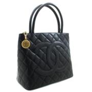 Pre-owned Leather chanel-bags Chanel Vintage , Black , Dames