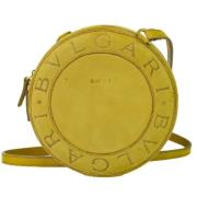 Pre-owned Leather shoulder-bags Bvlgari Vintage , Yellow , Dames