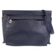 Pre-owned Leather shoulder-bags Loewe Pre-owned , Blue , Dames