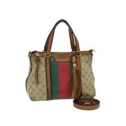 Pre-owned Canvas gucci-bags Gucci Vintage , Beige , Dames