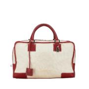 Pre-owned Canvas handbags Loewe Pre-owned , White , Dames