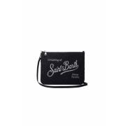 Stijlvolle Pochette Tas met Ritssluiting MC2 Saint Barth , Black , Dam...