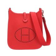 Pre-owned Leather shoulder-bags Hermès Vintage , Red , Dames