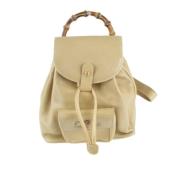 Pre-owned Leather gucci-bags Gucci Vintage , Beige , Dames