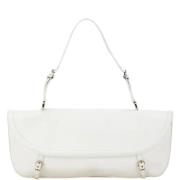 Pre-owned Leather handbags Salvatore Ferragamo Pre-owned , White , Dam...