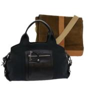 Pre-owned Suede handbags Salvatore Ferragamo Pre-owned , Black , Dames