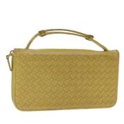 Pre-owned Leather wallets Bottega Veneta Vintage , Yellow , Dames