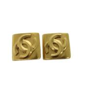 Pre-owned Metal earrings Chanel Vintage , Yellow , Dames