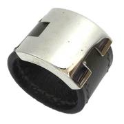 Pre-owned Leather rings Hermès Vintage , Black , Dames