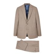 Wol 2-Knops Getailleerd Pak PS By Paul Smith , Beige , Heren