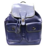 Pre-owned Leather backpacks Coach Pre-owned , Blue , Heren