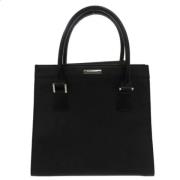 Pre-owned Leather handbags Burberry Vintage , Black , Dames