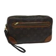 Pre-owned Canvas clutches Louis Vuitton Vintage , Brown , Dames