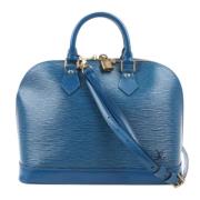 Pre-owned Leather handbags Louis Vuitton Vintage , Blue , Dames