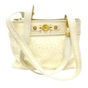 Pre-owned Fabric shoulder-bags Versace Pre-owned , White , Dames