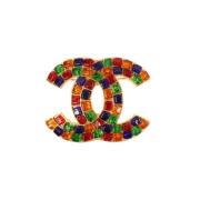 Pre-owned Fabric brooches Chanel Vintage , Multicolor , Dames