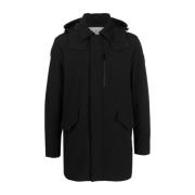 Gewatteerde jas met capuchon Woolrich , Black , Heren