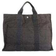 Pre-owned Canvas totes Hermès Vintage , Gray , Dames