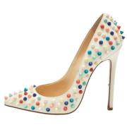 Pre-owned Leather heels Christian Louboutin Pre-owned , White , Dames