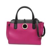 Pre-owned Leather handbags Bvlgari Vintage , Pink , Dames