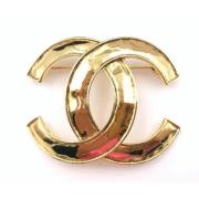 Pre-owned Fabric brooches Chanel Vintage , Yellow , Dames