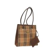 Pre-owned Canvas shoulder-bags Burberry Vintage , Beige , Dames