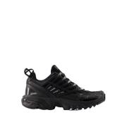 Zwarte Polyester Sneakers met Rubberen Zool MM6 Maison Margiela , Blac...