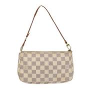 Pre-owned Canvas clutches Louis Vuitton Vintage , Beige , Dames