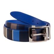 Unisex blauwe lengteverstelbare gladde riem met veelkleurige strepen G...