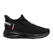 Effen Dash Sneakers met veters Dsquared2 , Black , Heren