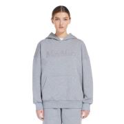 Zachte Katoenen Trekkoord Hoodie Max Mara , Gray , Dames