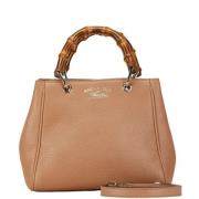 Pre-owned Leather gucci-bags Gucci Vintage , Beige , Dames