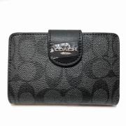 Pre-owned Leather wallets Coach Pre-owned , Black , Dames