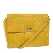 Pre-owned Leather shoulder-bags Bottega Veneta Vintage , Yellow , Dame...