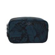 Pre-owned Leather clutches Yves Saint Laurent Vintage , Blue , Dames