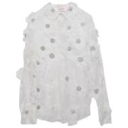 Pre-owned Fabric tops Valentino Vintage , White , Dames