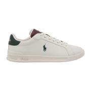 Witte sportieve leren sneakers Polo Ralph Lauren , White , Heren