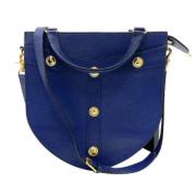 Pre-owned Leather shoulder-bags Versace Pre-owned , Blue , Dames